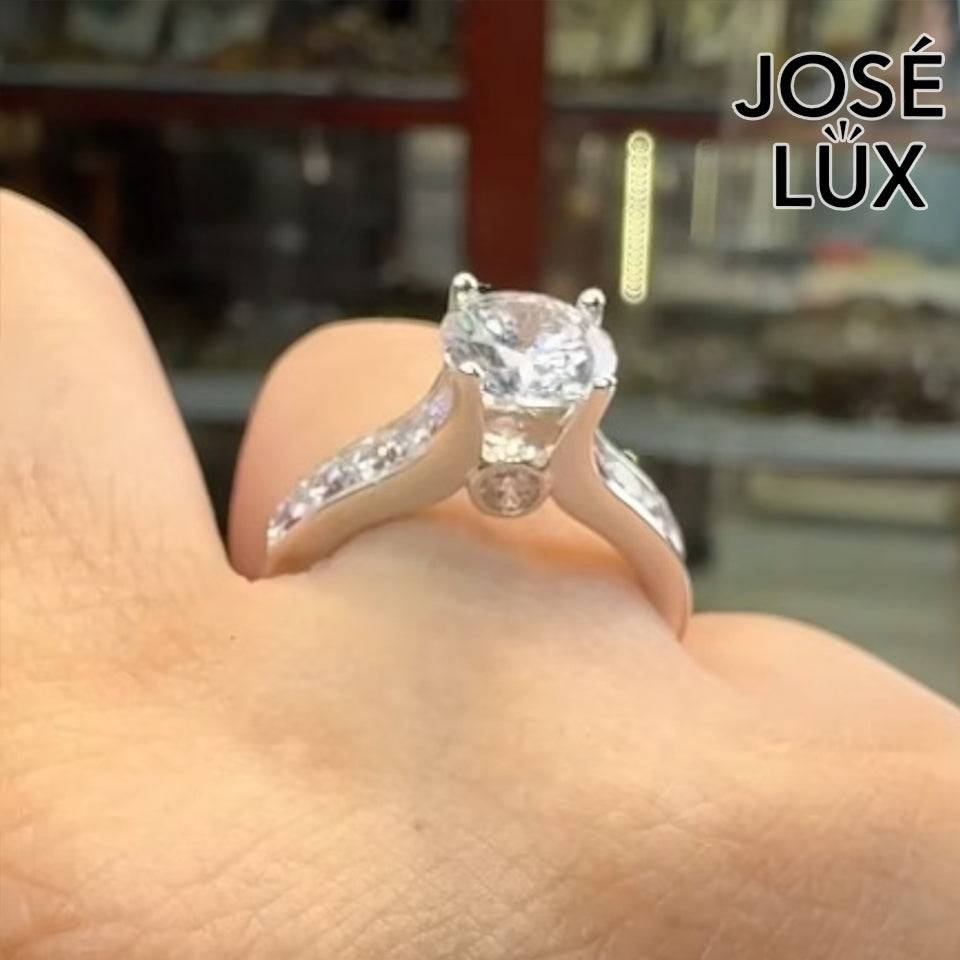 Handmade Bypass Moissanite Ring — 925 Sterling Silver, Rhodium Plated White Gold Finish, GRA Moissanite