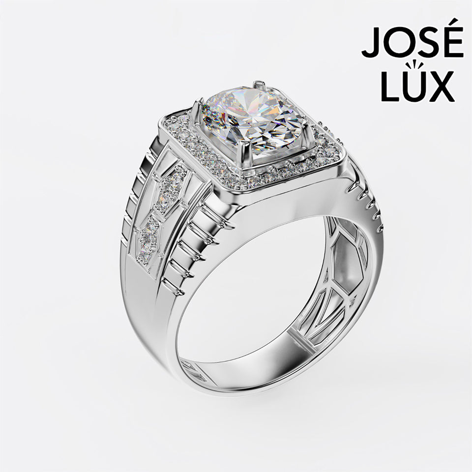 Handmade Moissanite Square Halo Ring — 10K & 14K Gold, GRA Certified Moissanite Center