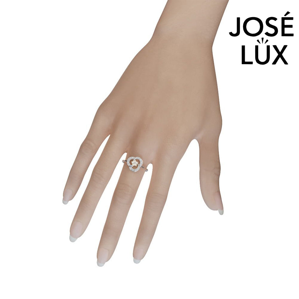 Handmade Vintage Moissanite Flower Cluster Ring — 10K & 14K Gold, GRA Certified Moissanite