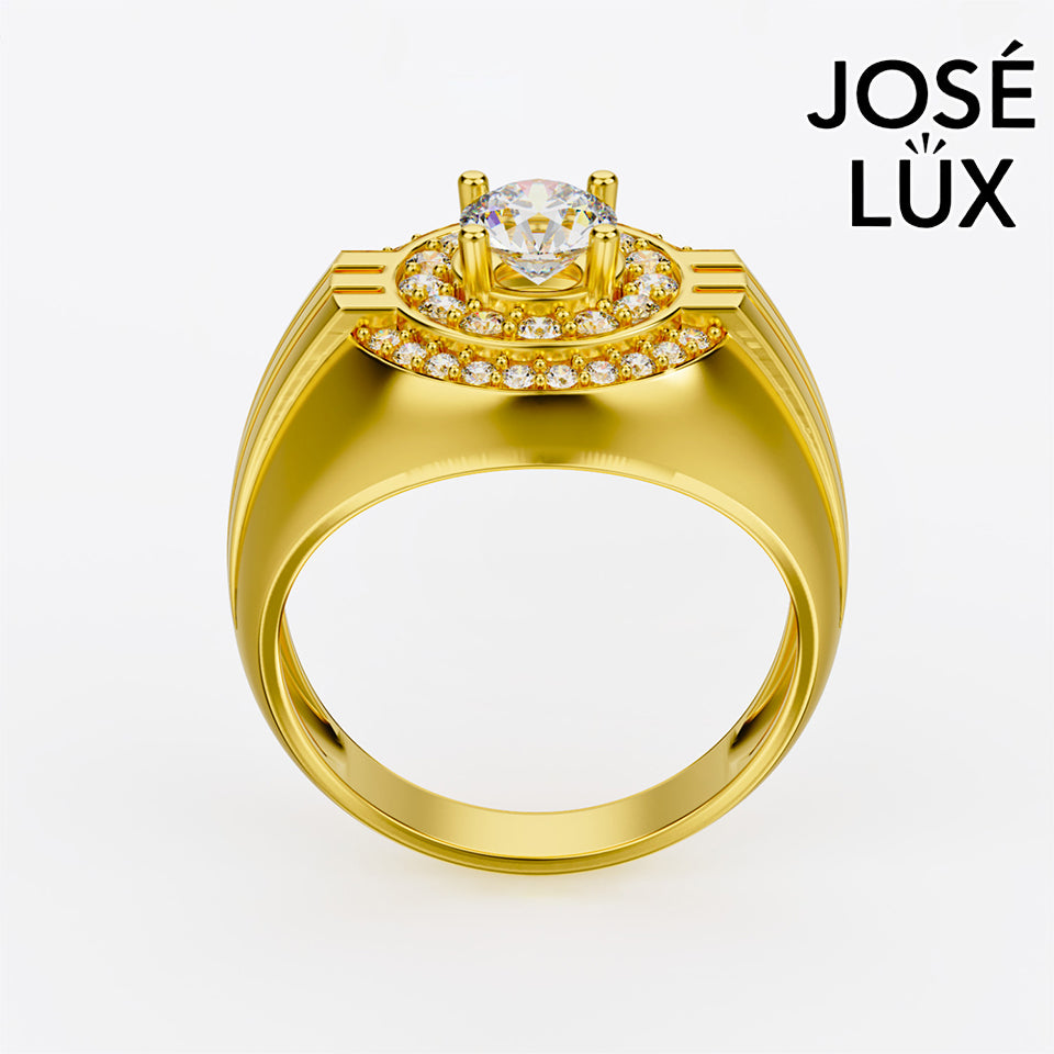 Handmade Moissanite Round Halo Ring — 10K & 14K Gold, GRA Certified Moissanite Center