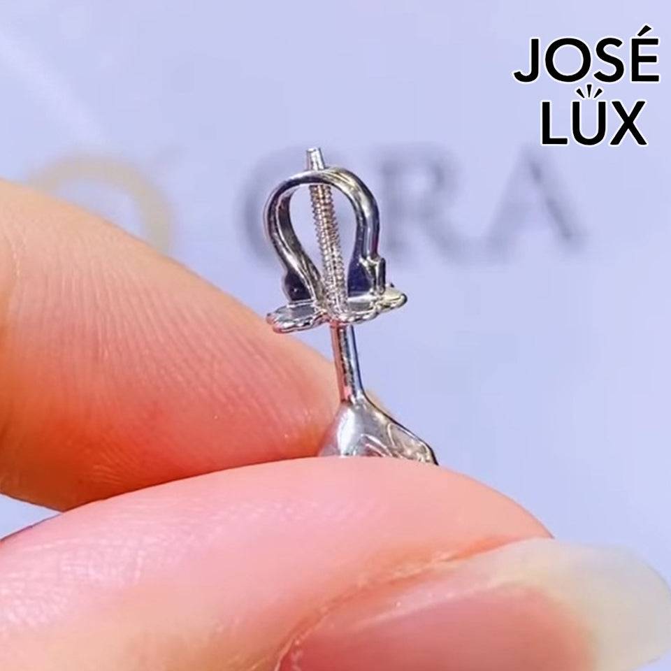 Handmade Solitaire Stud Earrings — 925 Sterling Silver, Rhodium Plated White Gold Finish, GRA Moissanite