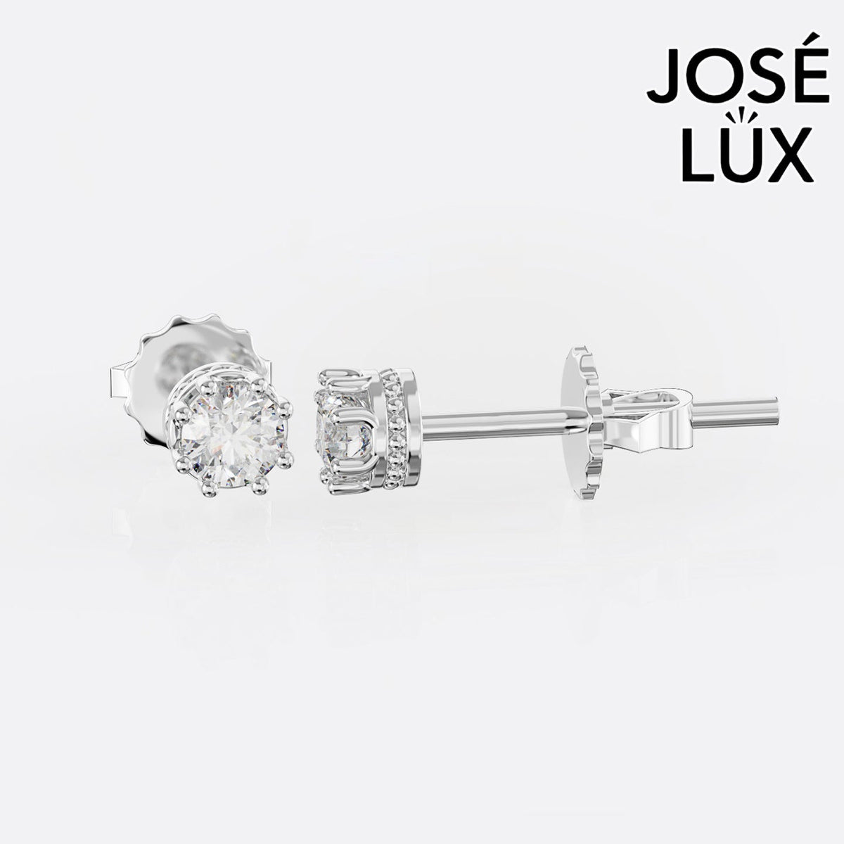 Handmade Men’s Moissanite Stud Earrings – 10K & 14K Gold (Single or Pair)