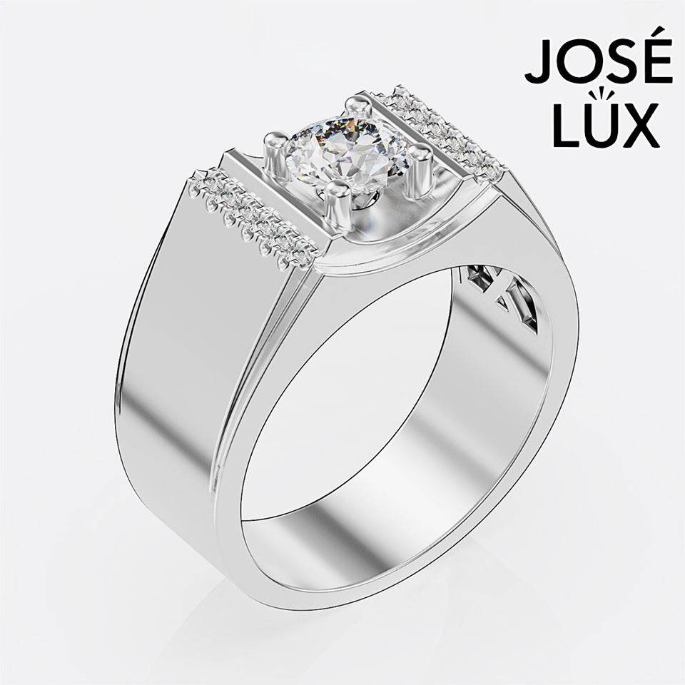 Handmade Moissanite Side Stone Ring — 10K & 14K Gold, GRA Certified Moissanite