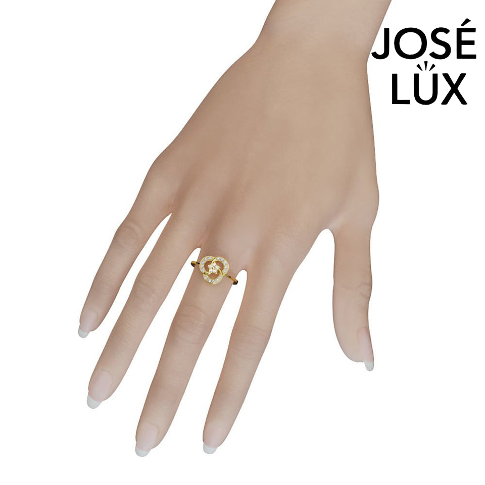 Handmade Vintage Moissanite Flower Cluster Ring — 10K & 14K Gold, GRA Certified Moissanite