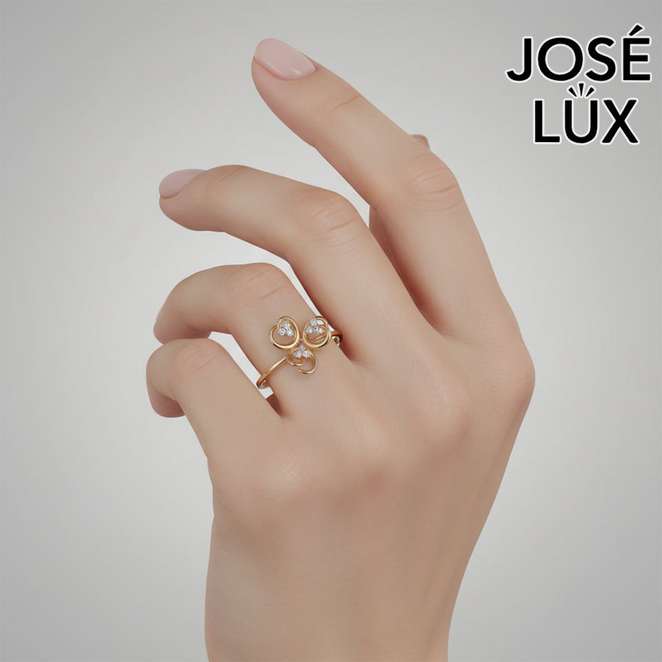 Handmade Moissanite Swirl Ring — 10K & 14K Gold, GRA Certified Moissanite