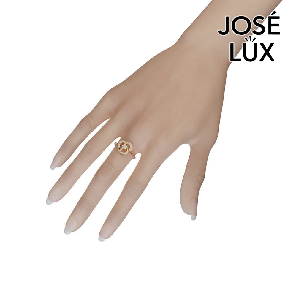 Handmade Vintage Moissanite Flower Cluster Ring — 10K & 14K Gold, GRA Certified Moissanite