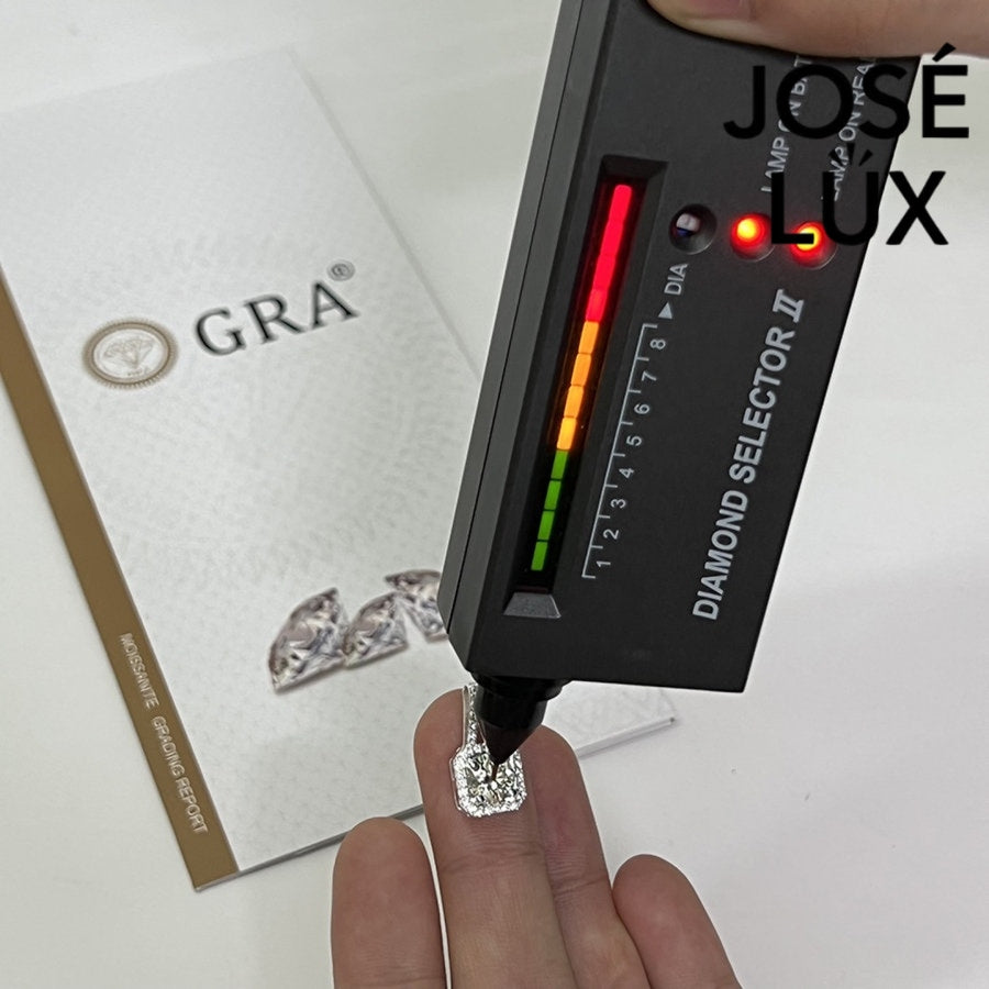 1.2ct Emerald Cut Moissanite Halo Pendant Necklace in Sterling Silver