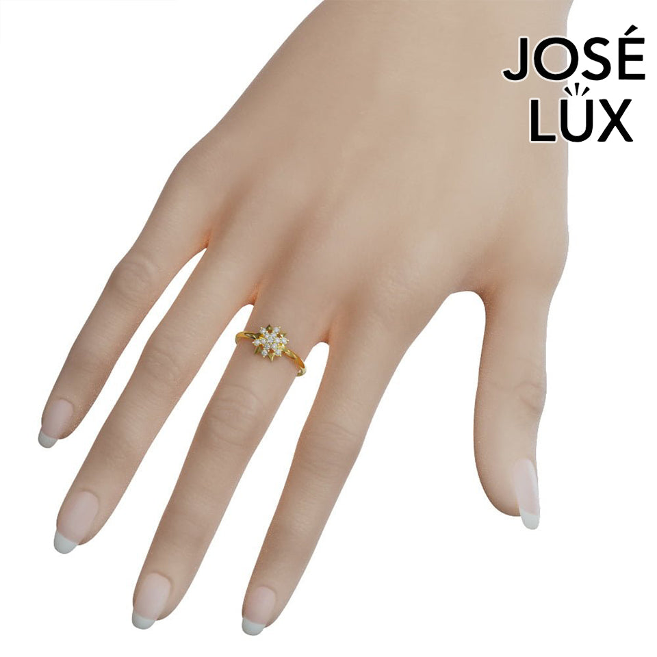 Handmade Moissanite Star Cluster Ring — 10K & 14K Gold, GRA Certified Moissanite