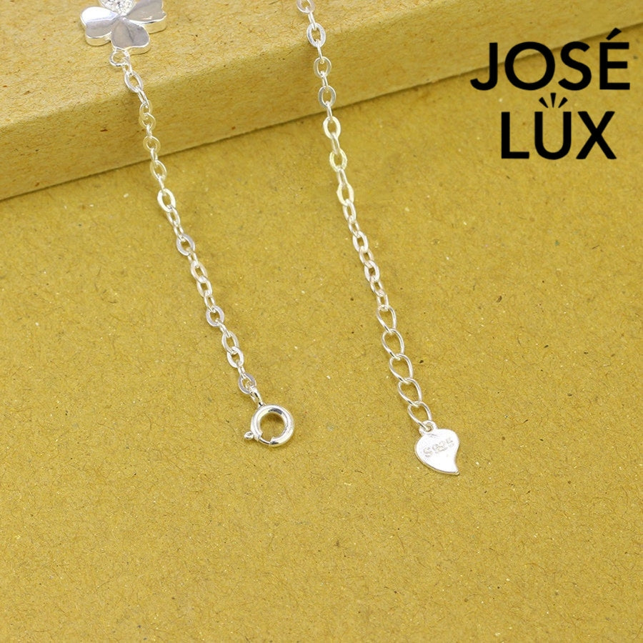 Flower Station Cable Moissanite Bracelet in Sterling Silver (0.6 ct. t.w.)