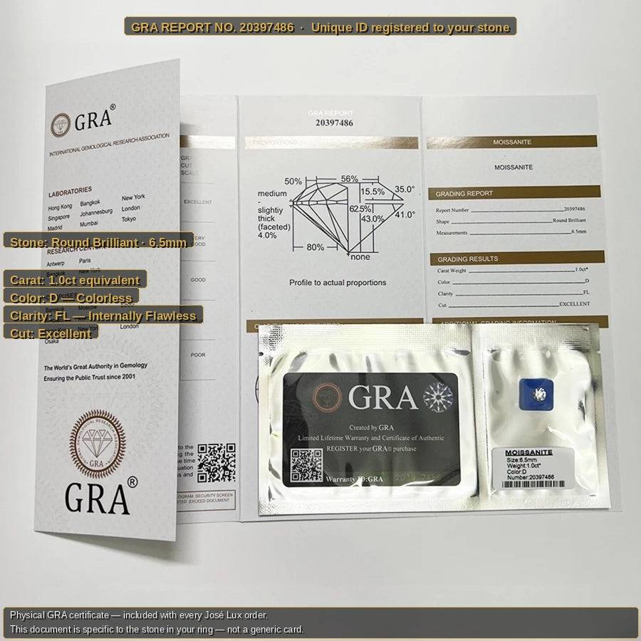 Handmade Snowflake Crown Ring — 925 Sterling Silver, Rhodium Plated White Gold Finish, GRA Moissanite